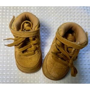 Nike Kids Toddler Air Force 1 Mid LV8 TD Wheat Gum 859338-701 US Size 4c